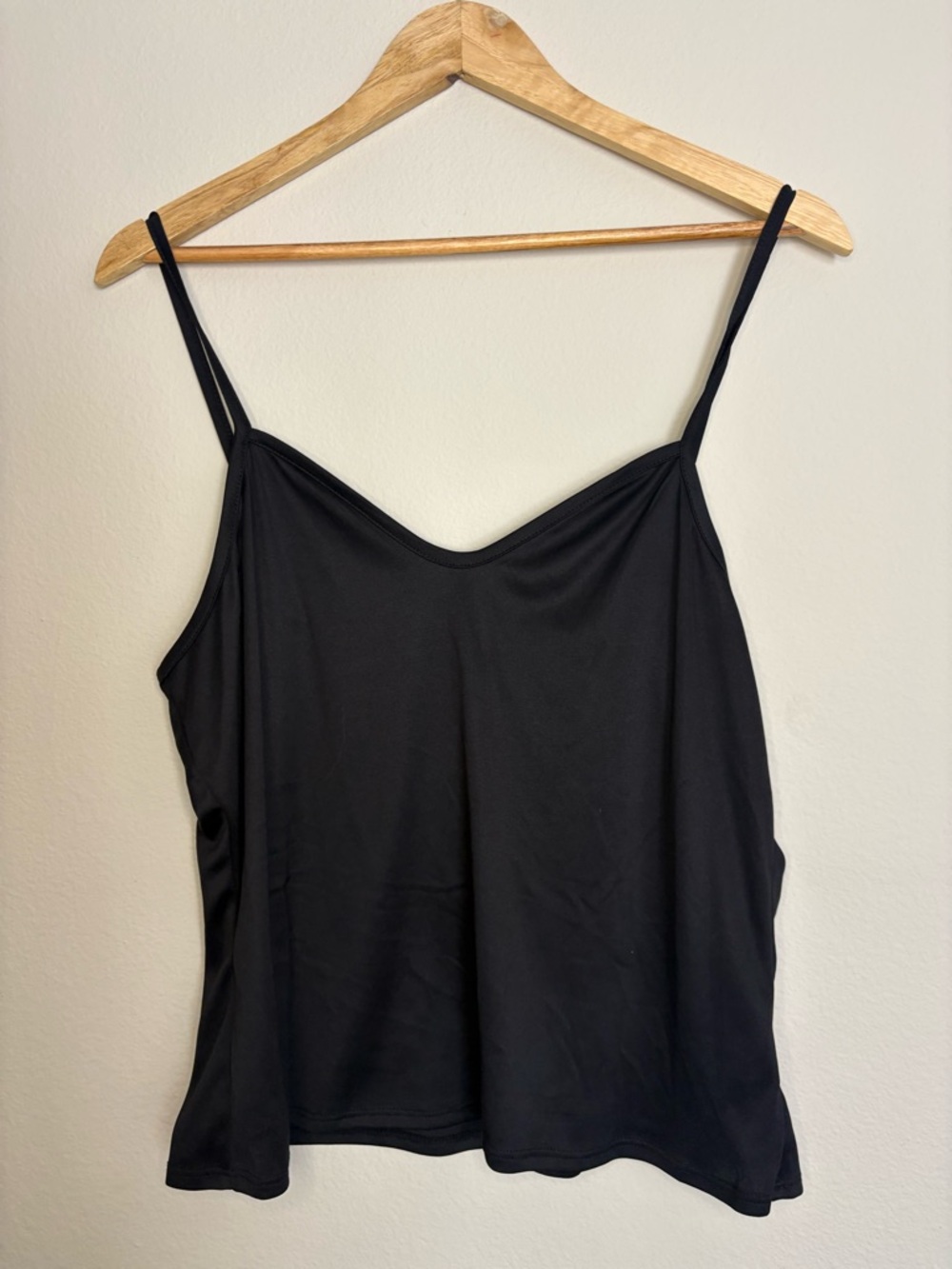 Classic Black Slim-Strap Cami Top